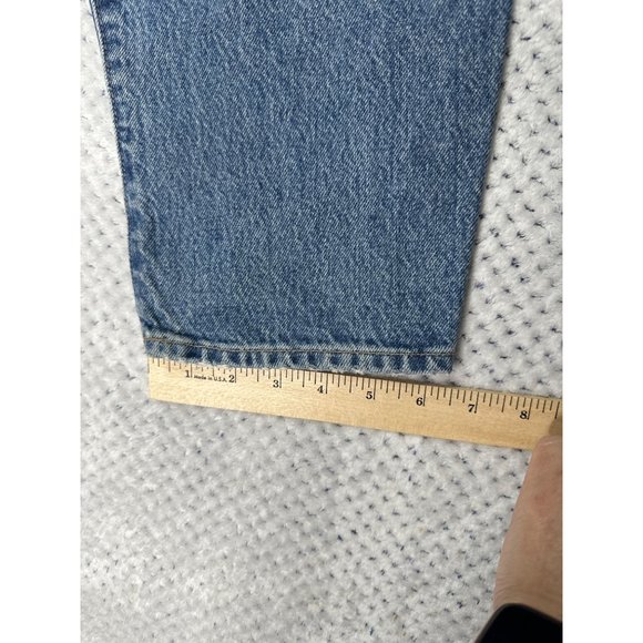 Vintage Levis Jeans Womens 27 High Waist Blue Denim Cropped Jane Button Fly - Picture 14 of 16